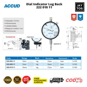accud dial indikator 222 lug back jaytos