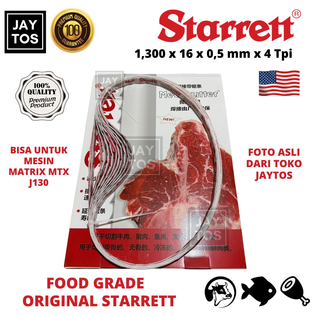 Starrett Meatkutter Frozen J130 mata gergaji pita 1300 mm 4 TPI