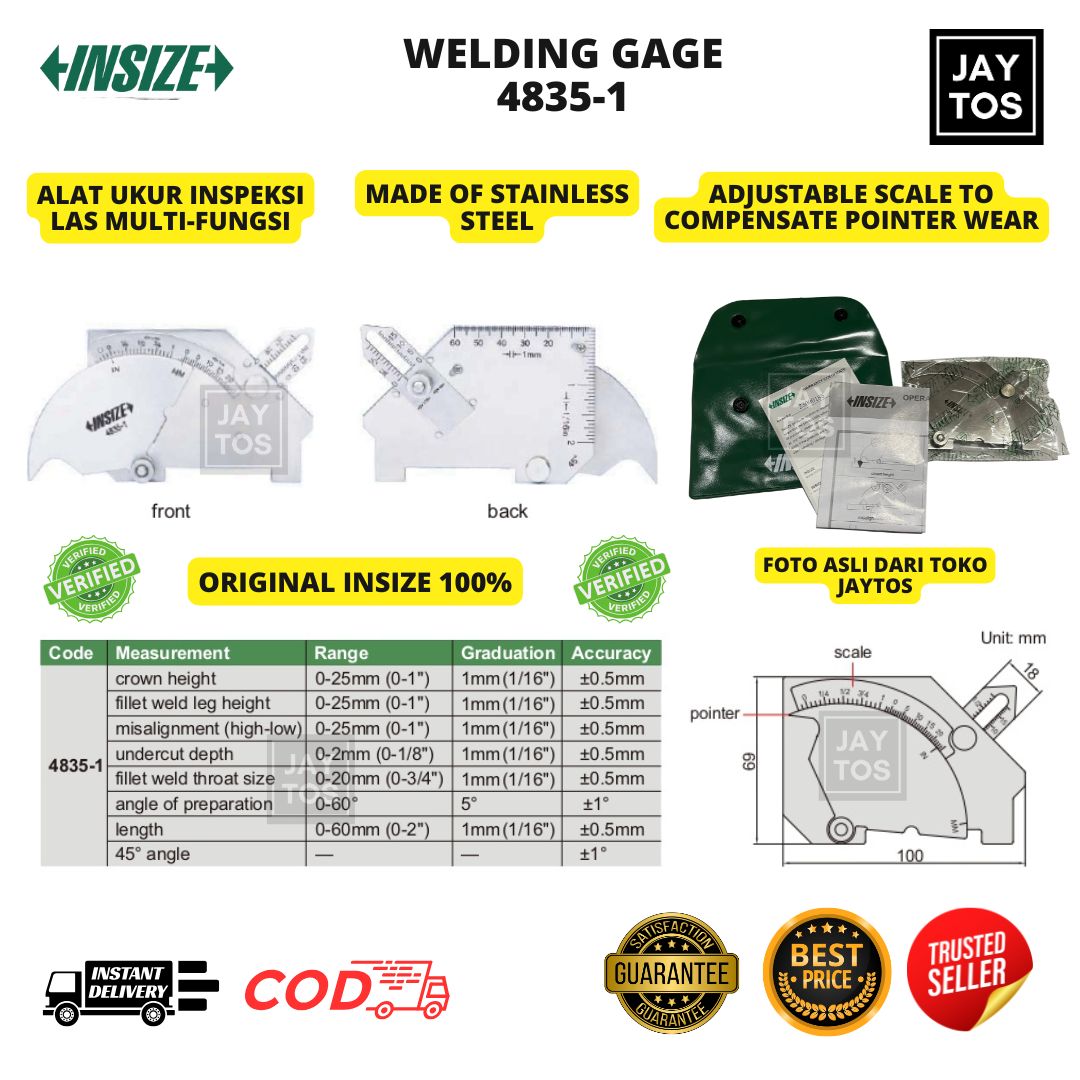 Insize 4835-1 Welding Gage