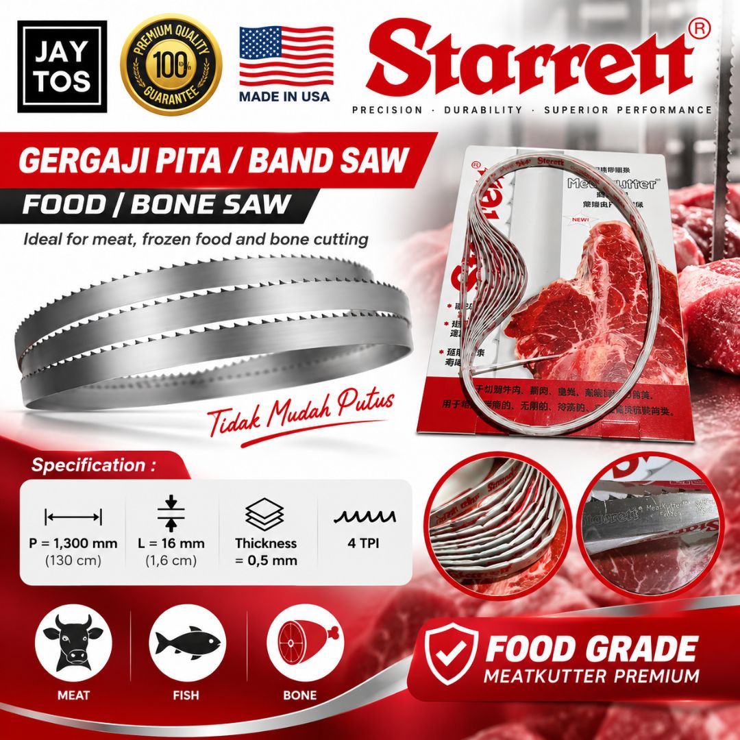 Starrett Meatkutter Frozen J130 mata gergaji pita 1300 mm 4 TPI